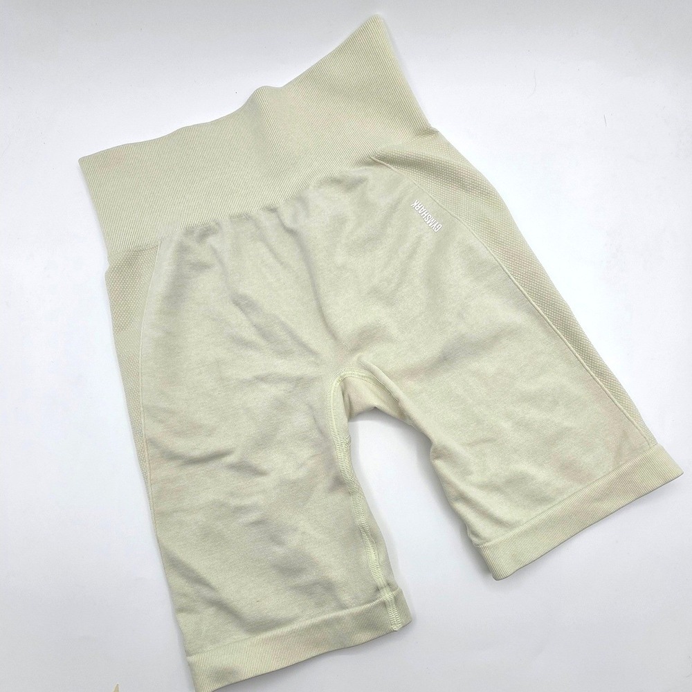 Gymshark Flex Cycling Shorts Lime Green High Waisted Seamless Biker Shorts XS‎